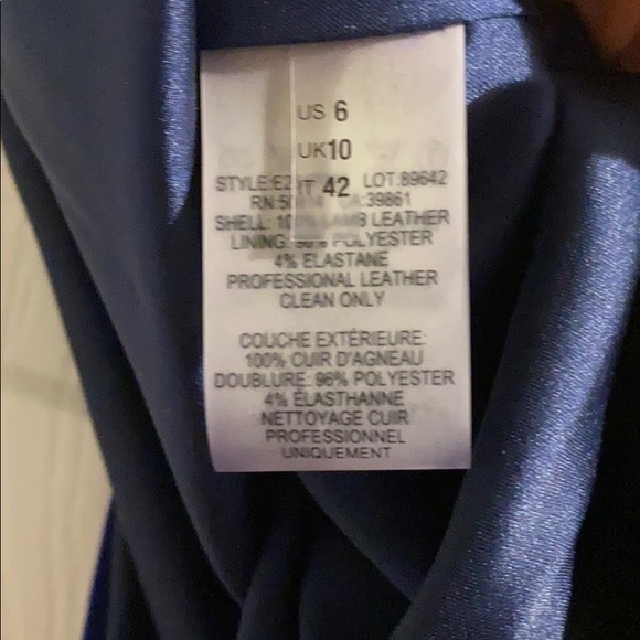 Blue Elie Tahari leather skirt - Picture 6 of 7